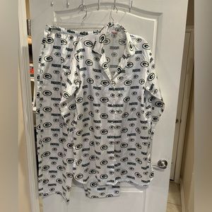 VINTAGE NFL for Her Green Bay Packers Women's  Satin Sleep Shirt & pants.